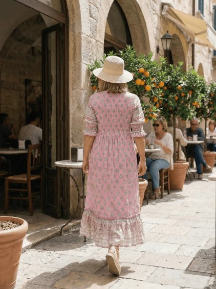 Robe d'été bohème à imprimé lanterne