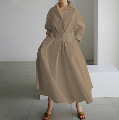robe chemise midi élégante