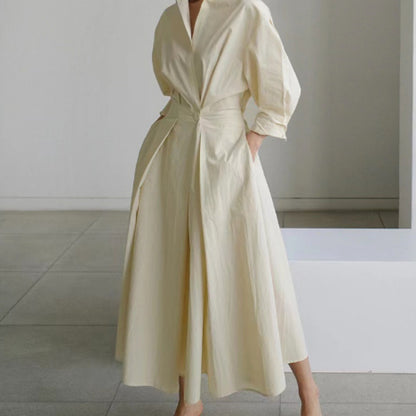 robe chemise midi élégante