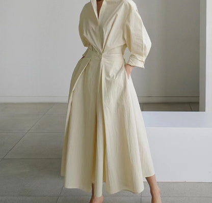 robe chemise midi élégante
