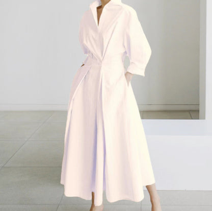 robe chemise midi élégante