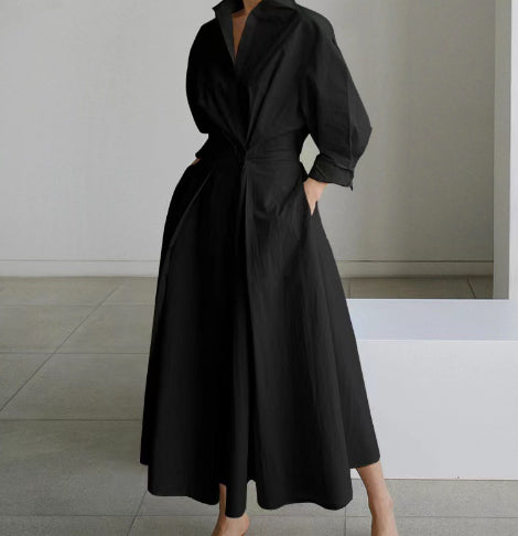 robe chemise midi élégante