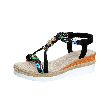 Sandales Compensées Bohème Chic