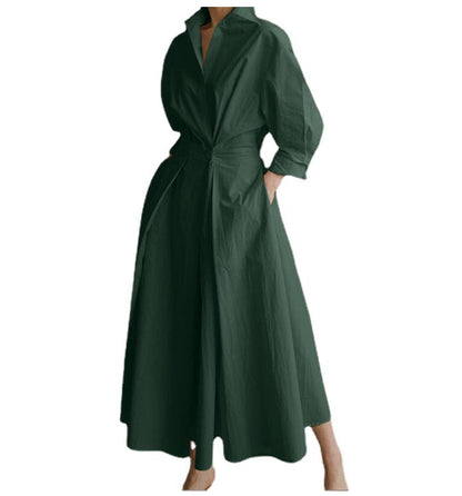 robe chemise midi élégante