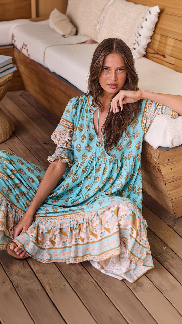 Robe d'été bohème à imprimé lanterne