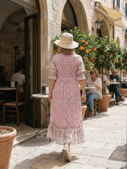 Robe d'été bohème à imprimé lanterne