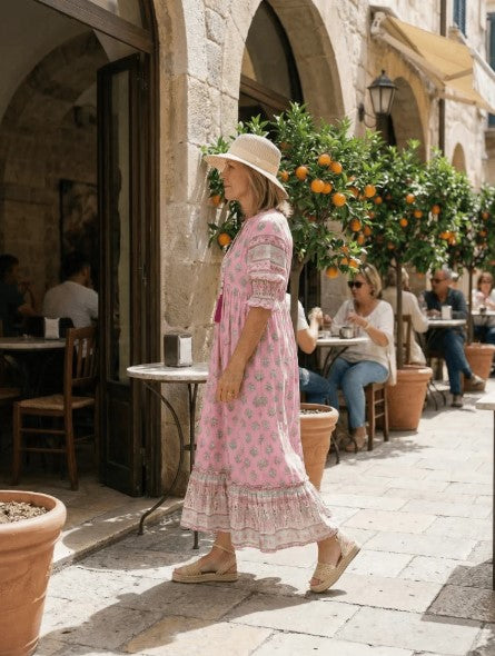 Robe d'été bohème à imprimé lanterne